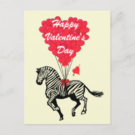 Cartão Postal De Festividades A zebra caçoa namorados