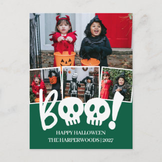 Cartão Postal De Festividades Abóbora Boo jack-o-lantern Feliz Halloween 4 Foto