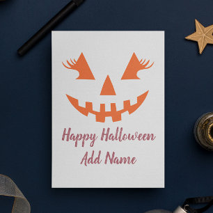 Cartão Postal De Festividades Abóbora de Halloween Personalizada Feliz Jack O La