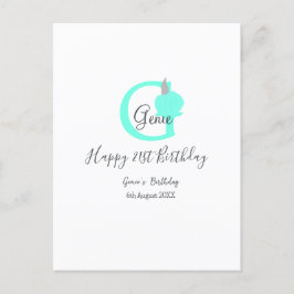 Cartão Postal De Festividades Abóbora verde outono 211 cinza pastel