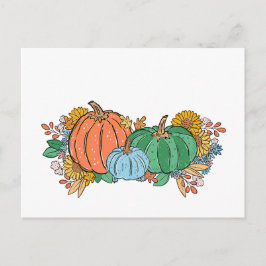 Cartão Postal De Festividades Abóboras