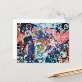 Cartão Postal De Festividades abstração, abstracionismo, espaço, aliens