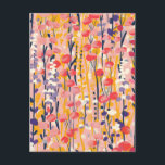 Cartão Postal De Festividades Abstract Modern Wildflower Floral Botanical Garden<br><div class="desc">A vibrant abstract floral garden with playful wildflowers,  soft botanical shapes,  and expressive textures.</div>