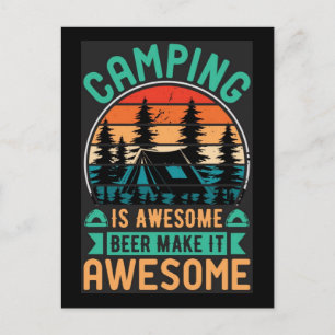 Cartão Postal De Festividades Acampamento é Cerveja Incrível Torne-a Incrível-64