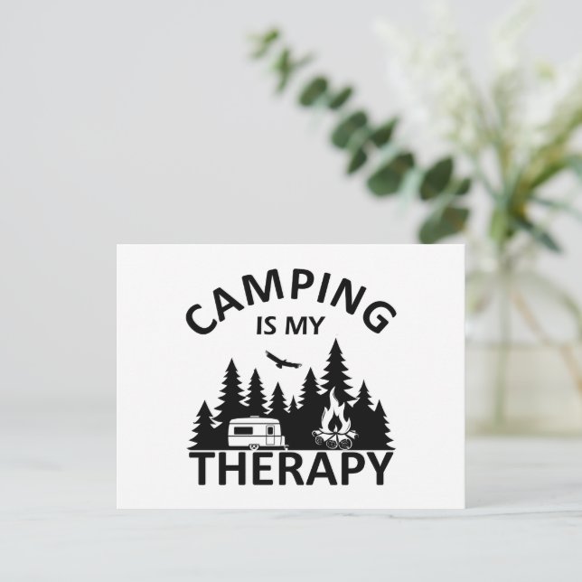 Cartão Postal De Festividades Acampamento é o meu slogan engraçado de acampament (Em pé/Frente)