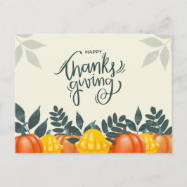 Cartão Postal De Festividades Ação de Graças