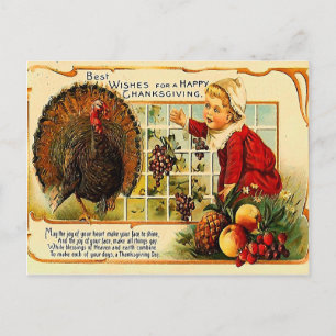 Cartão Postal De Festividades Ação de Graças Bonita