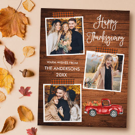 Cartão Postal De Festividades Ação de Graças da banda de Artesanato de caligrafi