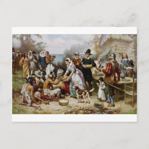 Cartão Postal De Festividades Ação de Graças de 1rua