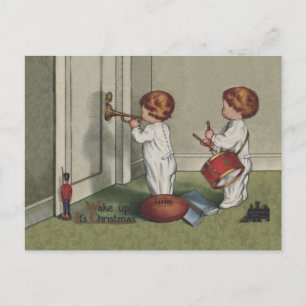 Cartão Postal De Festividades Acordar É Natal