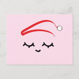 Cartão Postal De Festividades Acordar-me no Ano Novo Olhos de Natal