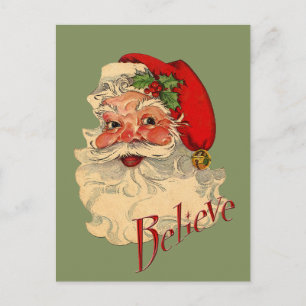 Cartão Postal De Festividades Acreditem em Papais noeis