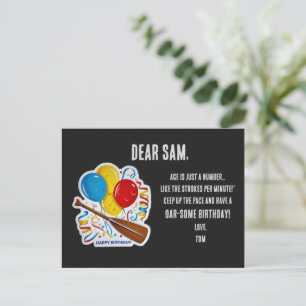 Cartão Postal De Festividades Adelação de Aniversário de Rower: Celebração de Oa