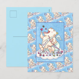 CARTÃO POSTAL DE FESTIVIDADES ADICIONADO AO AMOR BABY CUPID ENGRAÇADO, CHOCOLATE