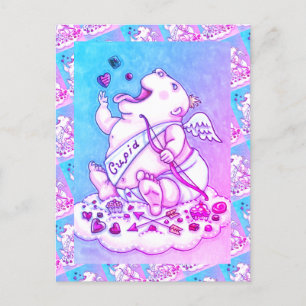 CARTÃO POSTAL DE FESTIVIDADES ADICIONADO AO AMOR BABY CUPID ENGRAÇADO, CHOCOLATE