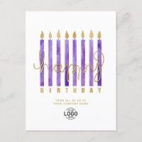 Adicionar logotipo Velas Roxas Feliz Aniversário C