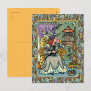 CARTÃO POSTAL DE FESTIVIDADES ADORÁVEL BRINCADEIRA, GATO E SEUS PETES, CAGEM DE