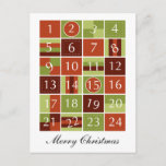 Cartão Postal De Festividades Advento Calendar<br><div class="desc">Advento Calendar</div>