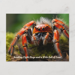Cartão Postal De Festividades 🕷️ Afeição ao Aracnídeo Vermelho