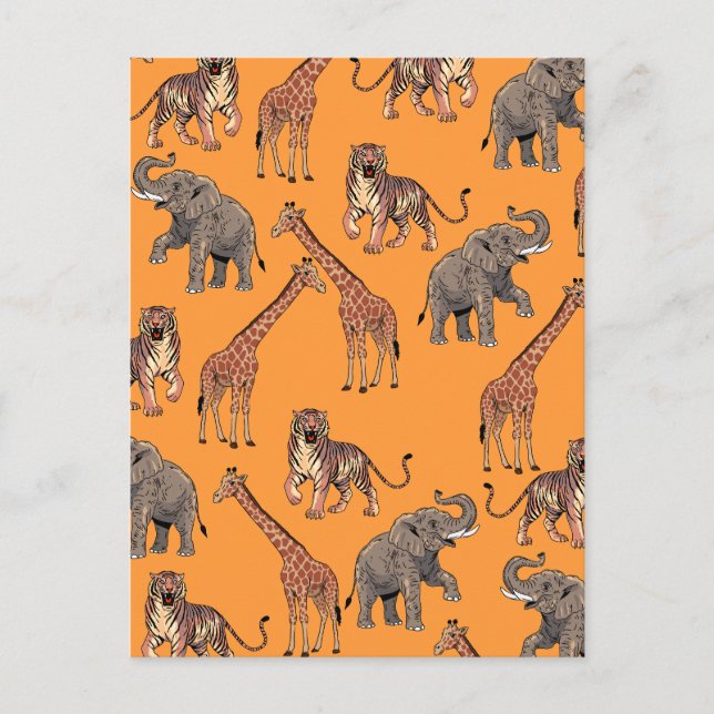 Cartão Postal De Festividades African Animal Pattern (Frente)