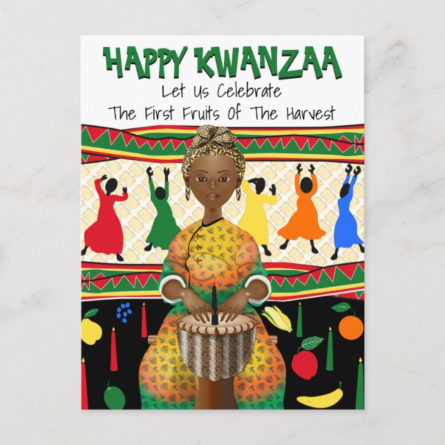 Cartão Postal De Festividades Afro-americano Kwanzaa (Frente)