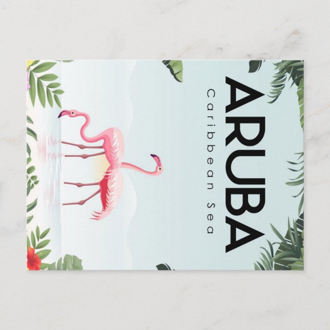 Cartão Postal De Festividades Aguda Aruba (Frente)