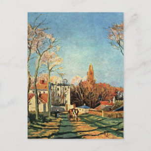 Cartão Postal De Festividades Aldeia de Entrada Camille Pissarro de Voisins