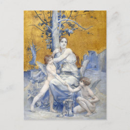Cartão Postal De Festividades Alegoria de tempo (1896) apresentada por Luc-Olivi
