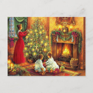 Cartão Postal De Festividades Alegria de Natal