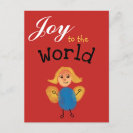 Cartão Postal De Festividades Alegria para o Mundo. Adicione a Arte de Impressão
