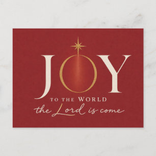 Cartão Postal De Festividades ALEGRIA PARA O MUNDO   Natal Cristão