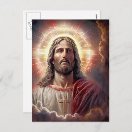 Cartão Postal De Festividades Aleluia! Olá, Risen! Pintura de Jesus Cristo
