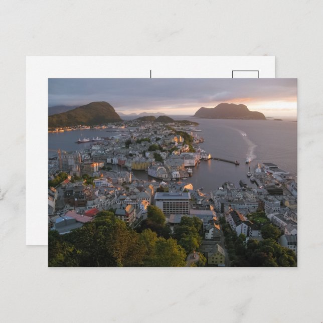 Cartão Postal De Festividades Alesund Noruega (Frente/Verso)