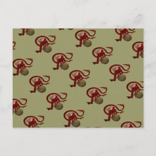 Cartão Postal De Festividades Alienígena Santa Claus