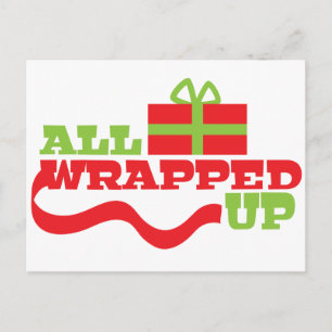 Cartão Postal De Festividades All Wrapped up! Christmas gift design