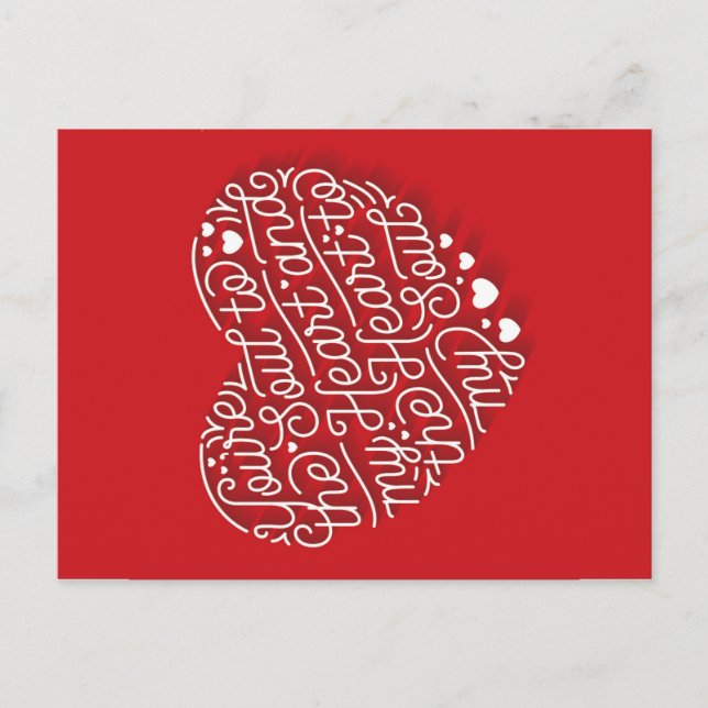 Cartão Postal De Festividades ALMA/cartão do CORAÇÃO (Frente)