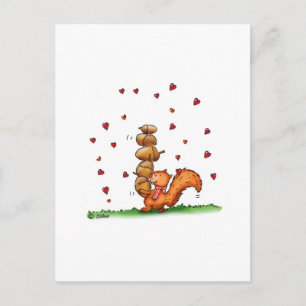 Cartão Postal De Festividades am nuts about you -humorous - Valentine's Day Gift