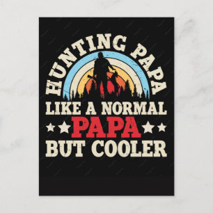 Cartão Postal De Festividades Amante de papai dia dos pais engraçado caçador vin