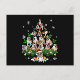 Cartão Postal De Festividades Amantes de Cachorros   Enfeites de Natal de Árvore