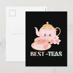 Cartão Postal De Festividades Amantes do Melhor Chá