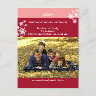 Cartão Postal De Festividades Amaryllis Snowflakes: Cartão-postal de Natal