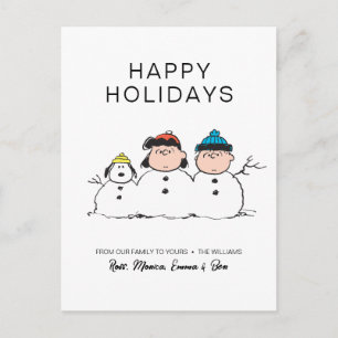 Cartão Postal De Festividades Amendoins   3 Pessoa Snowman