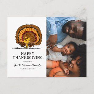 Cartão Postal De Festividades Amendoins   Ação de Graças Feliz Woodstock Turquia