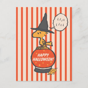 Cartão Postal De Festividades Amendoins Estrias De Bruxas De Madeira Vintage