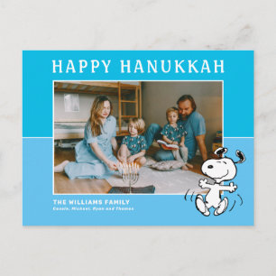 Cartão Postal De Festividades Amendoins   Snoopy Happy Hanukkah