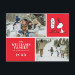 Cartão Postal De Festividades Amendoins | Snoopy Ho Ho Comida Dish<br><div class="desc">Snoopy é um belo beagle da banda desenhada de amendoins de Charles Schulz. Durante o Natal,  ele costuma vestir-se como Papai Noel,  trazendo alegria e riso a todos.</div>