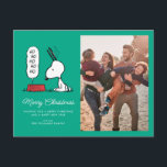 Cartão Postal De Festividades Amendoins | Snoopy Ho Ho Comida Dish<br><div class="desc">Snoopy é um belo beagle da banda desenhada de amendoins de Charles Schulz. Durante o Natal,  ele costuma vestir-se como Papai Noel,  trazendo alegria e riso a todos.</div>