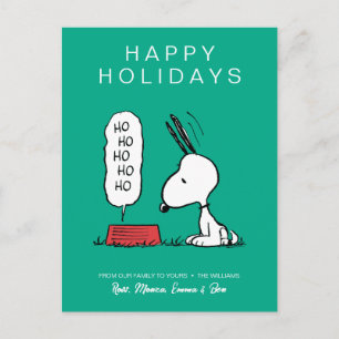 Cartão Postal De Festividades Amendoins   Snoopy Ho Ho Comida Dish