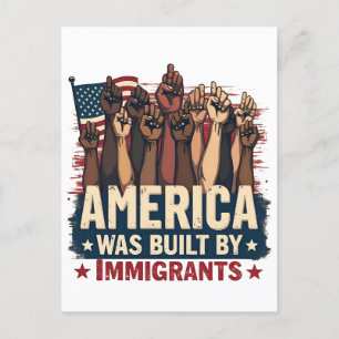 Cartão Postal De Festividades América foi construída por imigrantes Trump Democr