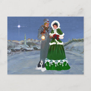 Cartão Postal De Festividades American Cocker Spaniel Natal
